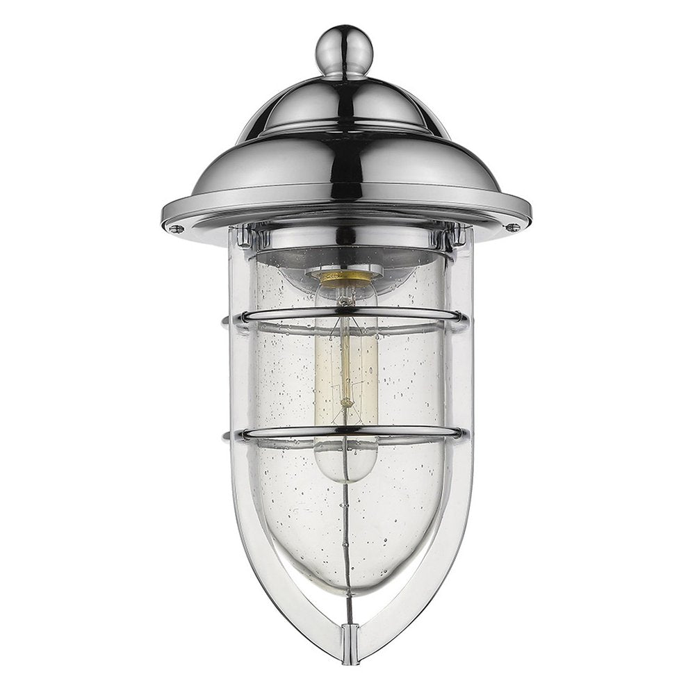 Silver Teardrop Shape Wall Sconce on a white background