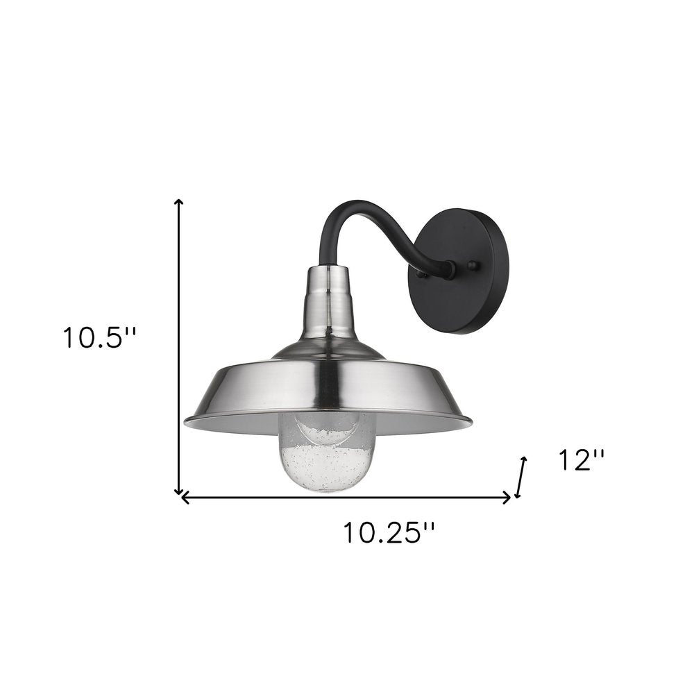 Silver Seeded Dimmable Outdoor Hanging Light With Silver Shades on a white background