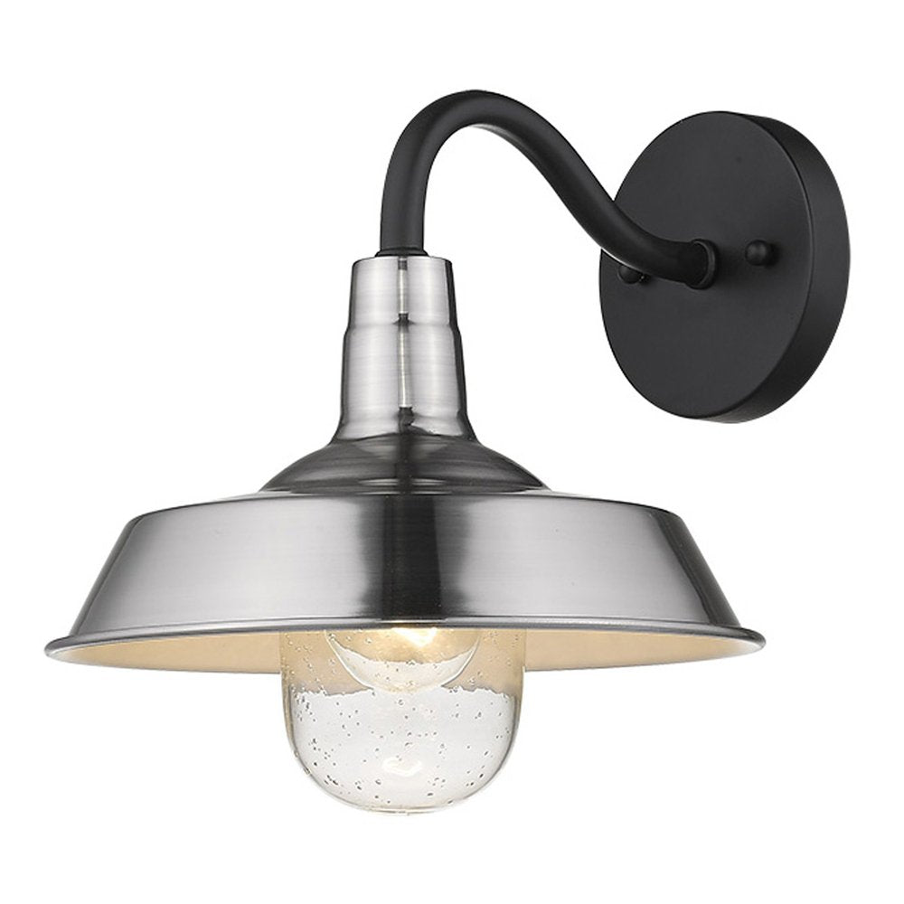Silver Seeded Dimmable Outdoor Hanging Light With Silver Shades