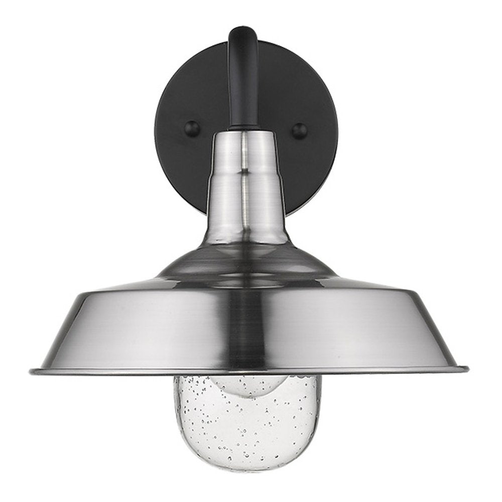 Silver Seeded Dimmable Outdoor Hanging Light With Silver Shades