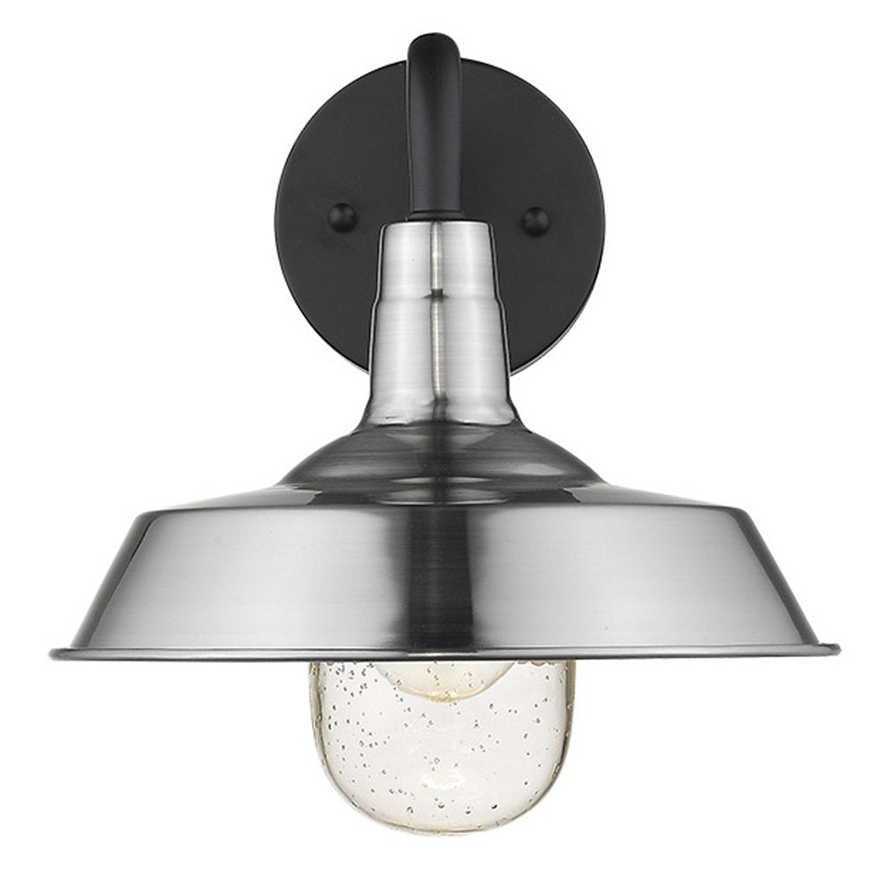 Silver Seeded Dimmable Outdoor Hanging Light With Silver Shades
