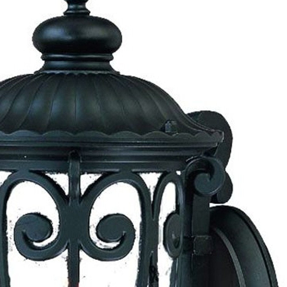 Traditional Matte Black Wall Sconce on a white background