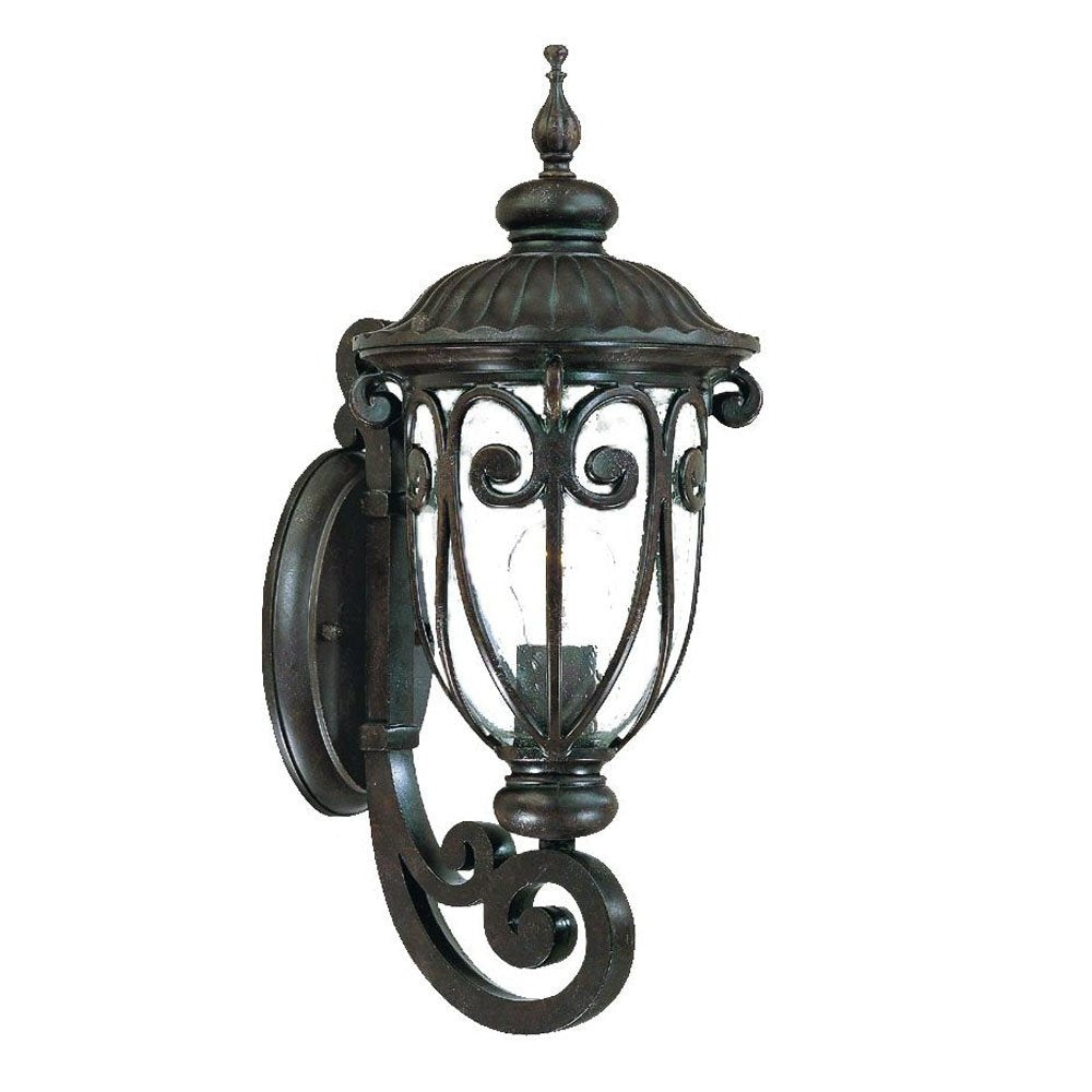 Traditional Dark Brown Wall Sconce on a white background
