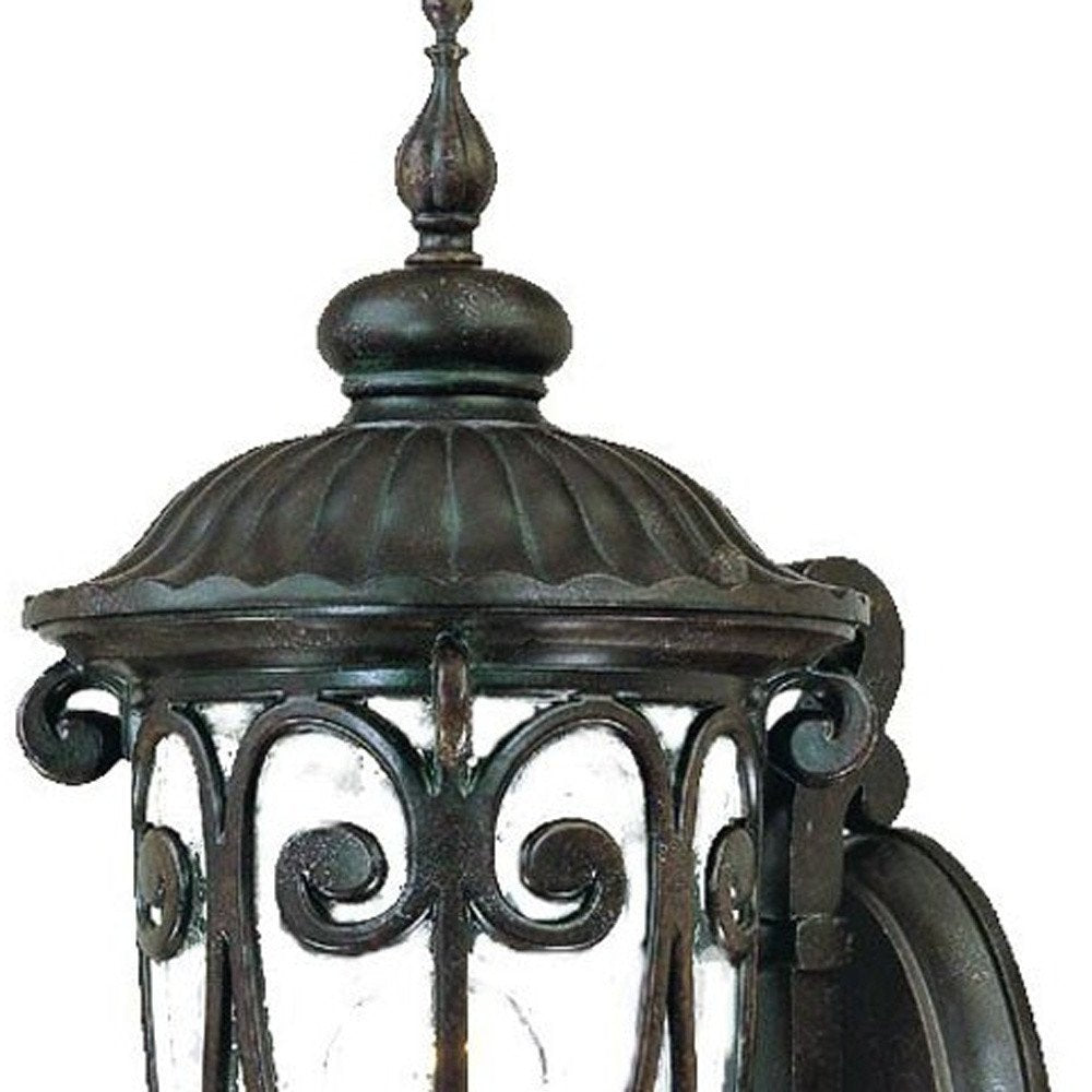 Traditional Dark Brown Wall Sconce on a white background
