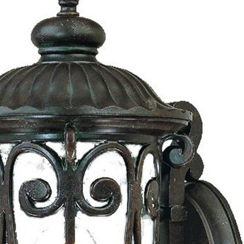 Traditional Dark Brown Wall Sconce on a white background