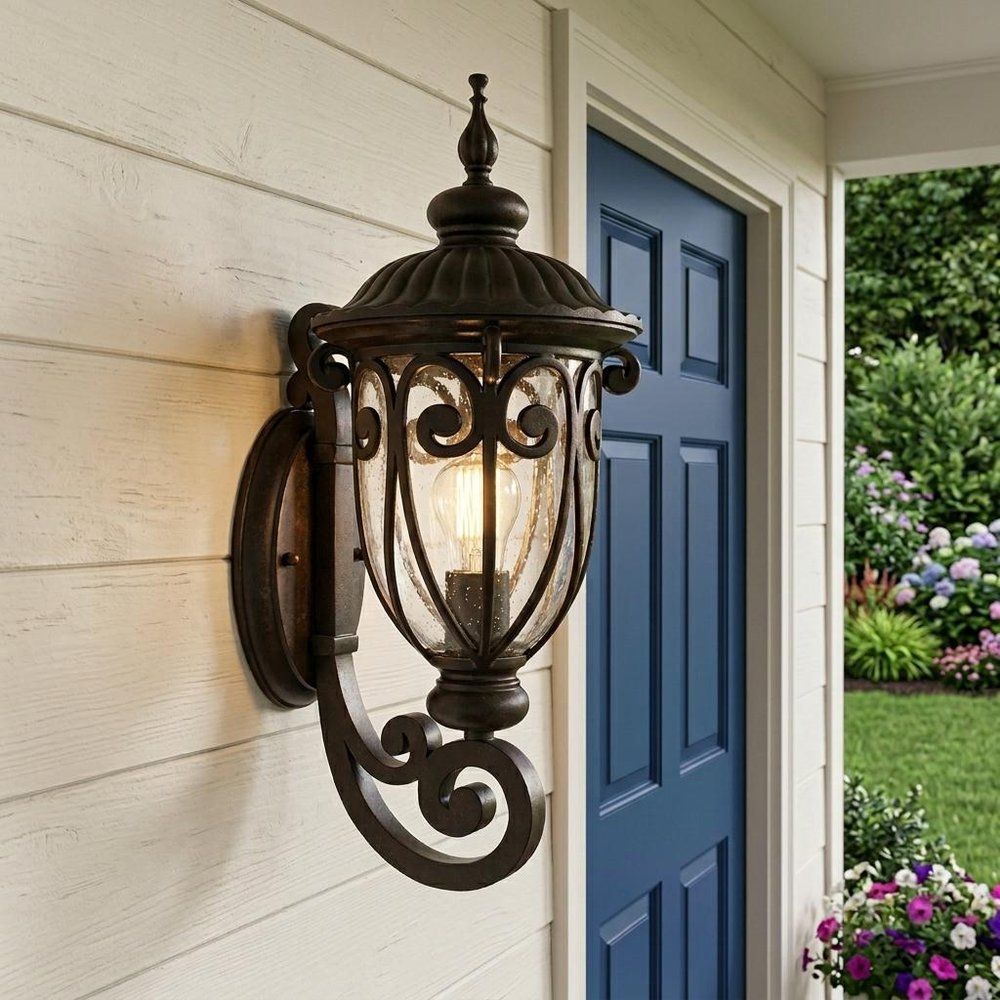 Traditional Dark Brown Wall Sconce