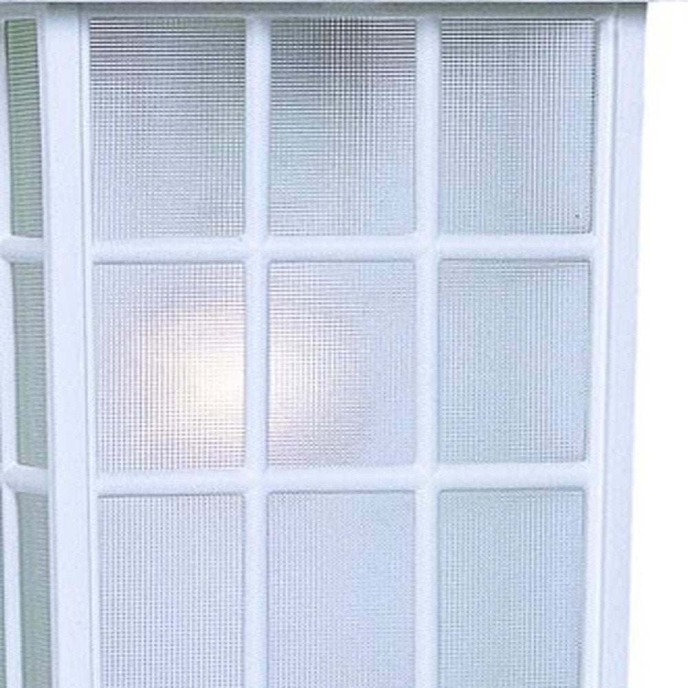 White Window Pane Lantern Wall Light close-up detail