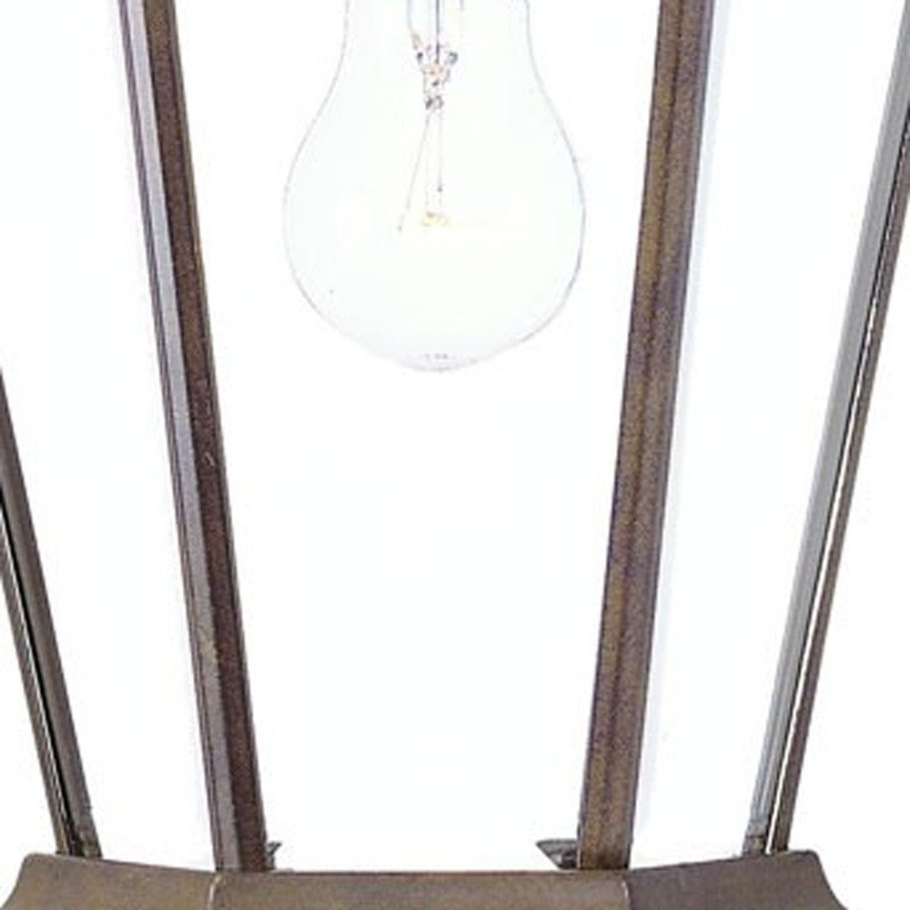 XL Dark Brown Swing Arm Hanging Lantern Wall Light on a white background