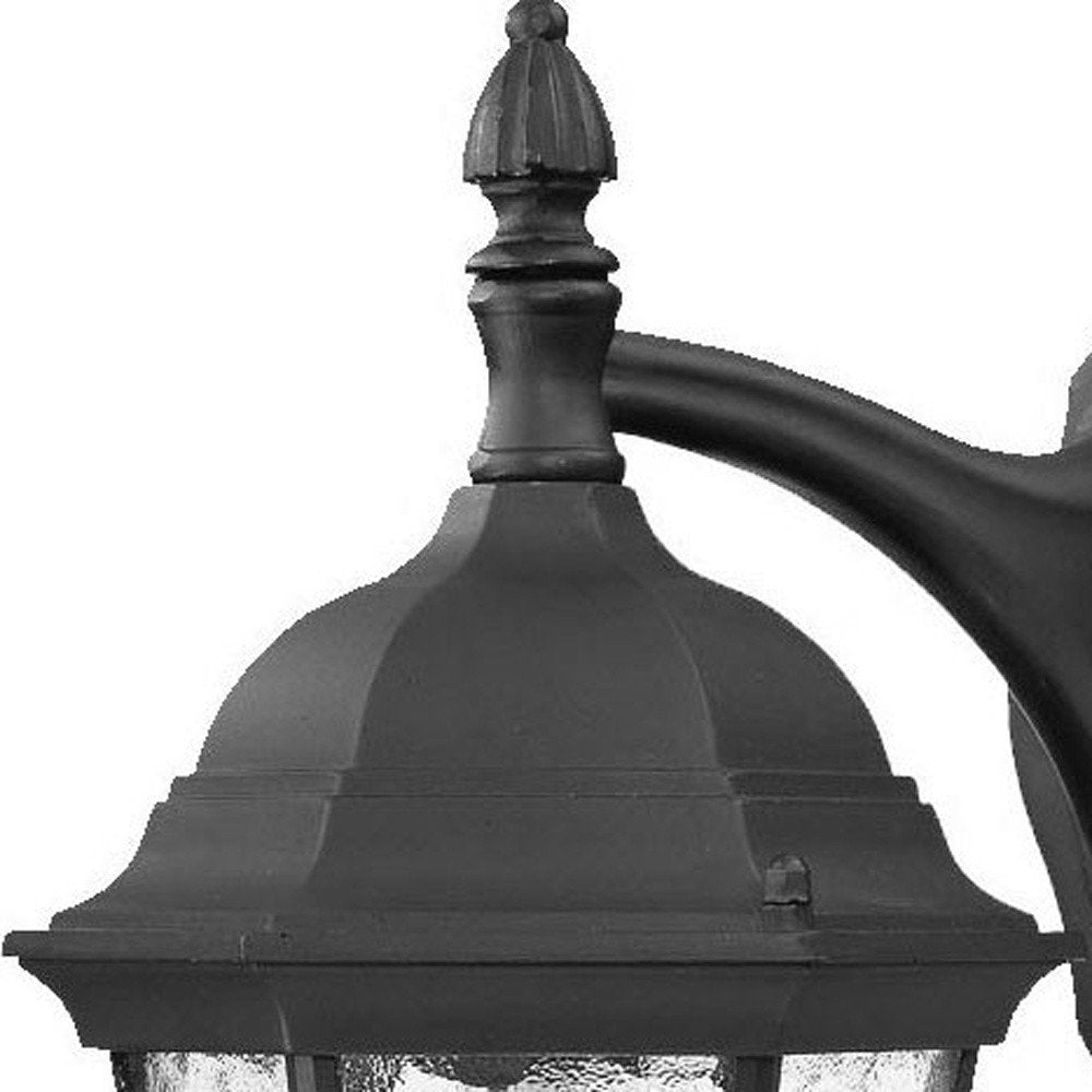 Two Light Matte Black Hanging Carousel Wall Light on a white background