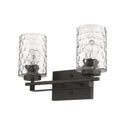 10" Black And Clear Metal Vanity Flush Mounted Sconce