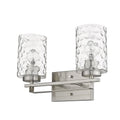 10" Silver And Clear Metal Vanity Flush Mounted Sconce