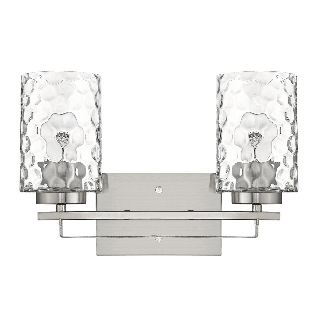 10" Silver And Clear Metal Vanity Flush Mounted Sconce