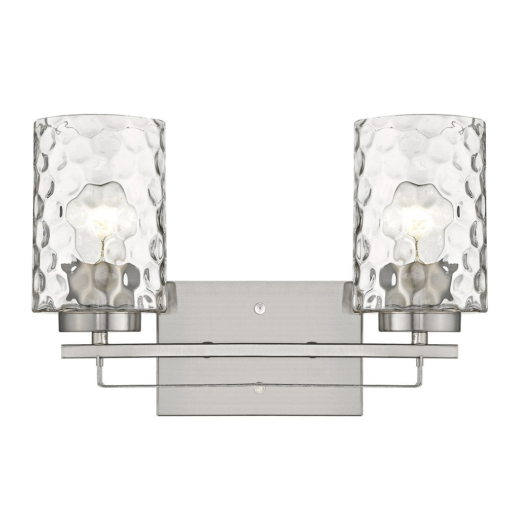 10" Silver And Clear Metal Vanity Flush Mounted Sconce