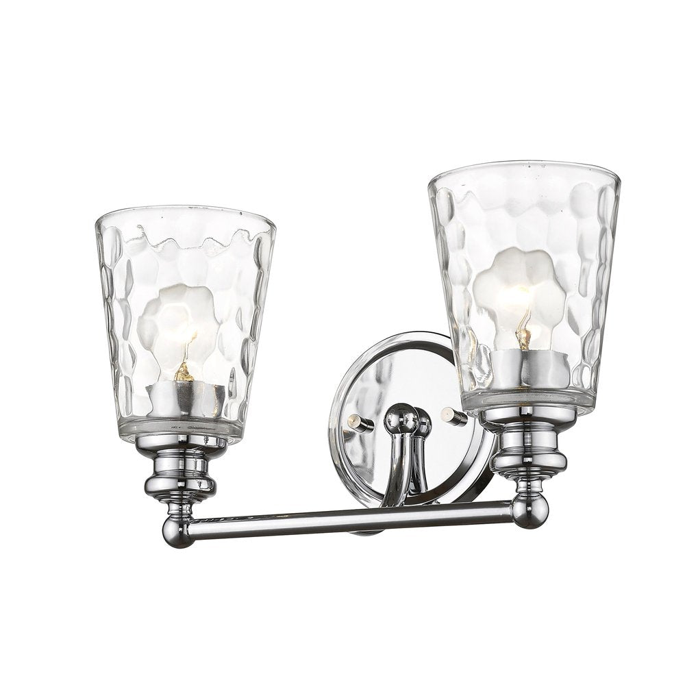 9" Silver And Clear Metal and Glass Vanity Flush Mounted Sconce