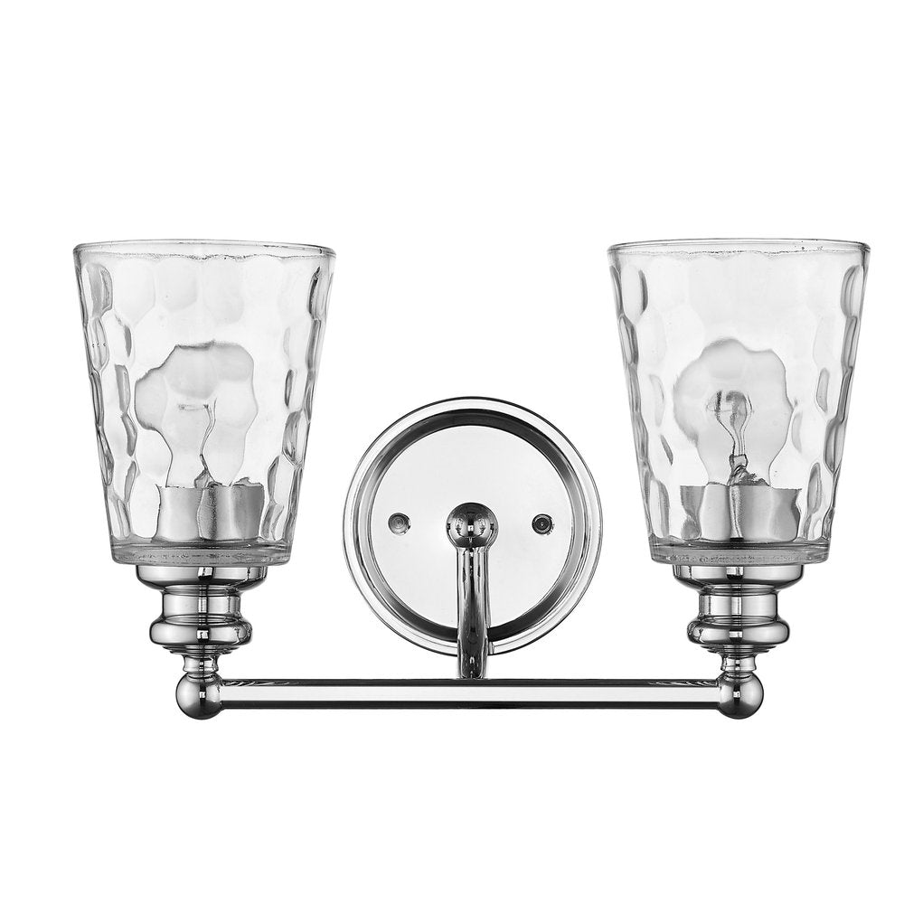 9" Silver And Clear Metal and Glass Vanity Flush Mounted Sconce