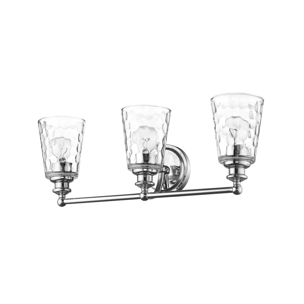 9" Silver And Clear Metal and Glass Vanity Flush Mounted Sconce