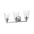 9" Silver And Clear Metal and Glass Vanity Flush Mounted Sconce