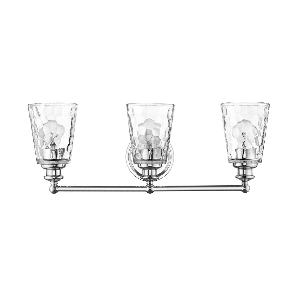 9" Silver And Clear Metal and Glass Vanity Flush Mounted Sconce