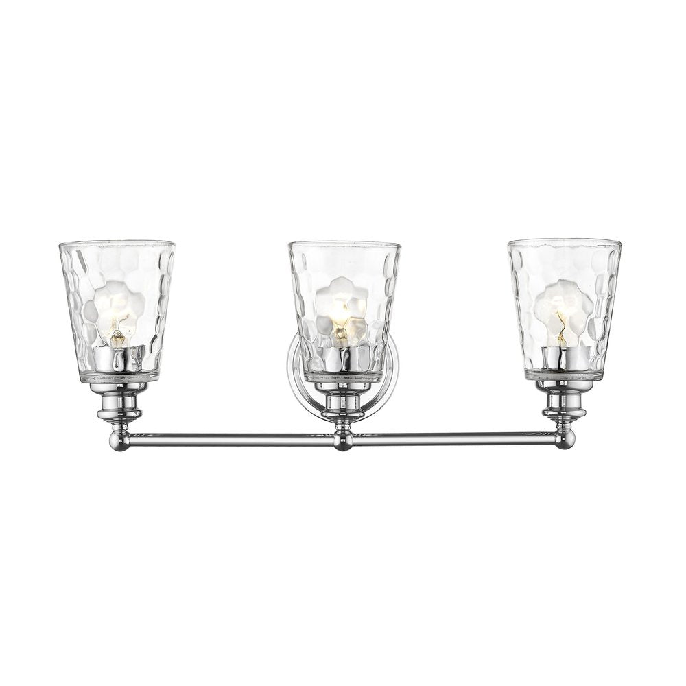 9" Silver And Clear Metal and Glass Vanity Flush Mounted Sconce