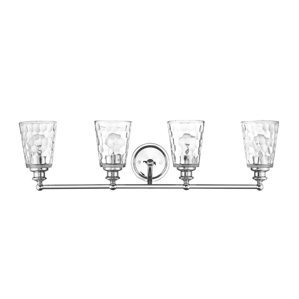 9" Silver And Clear Metal and Glass Vanity Flush Mounted Sconce