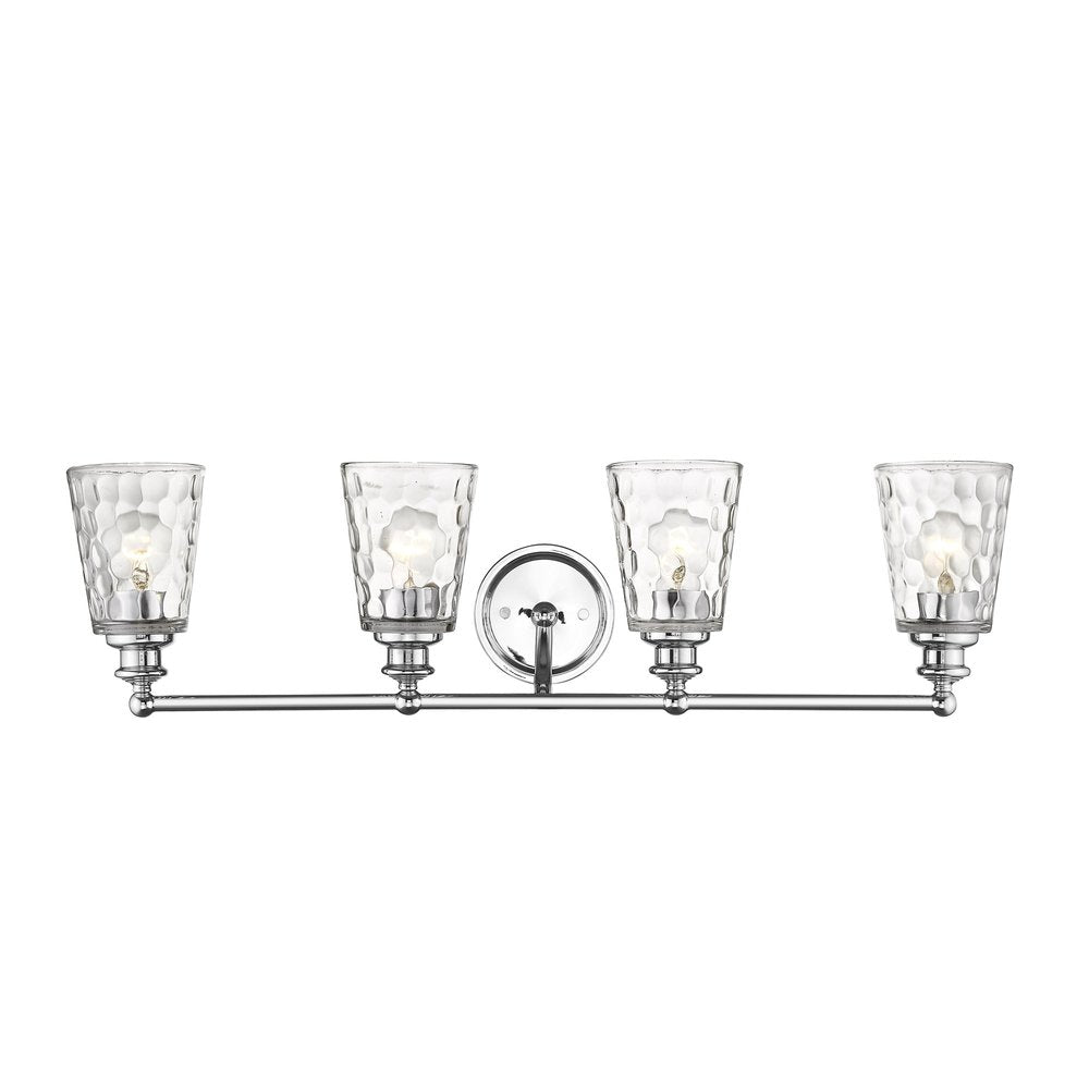 9" Silver And Clear Metal and Glass Vanity Flush Mounted Sconce