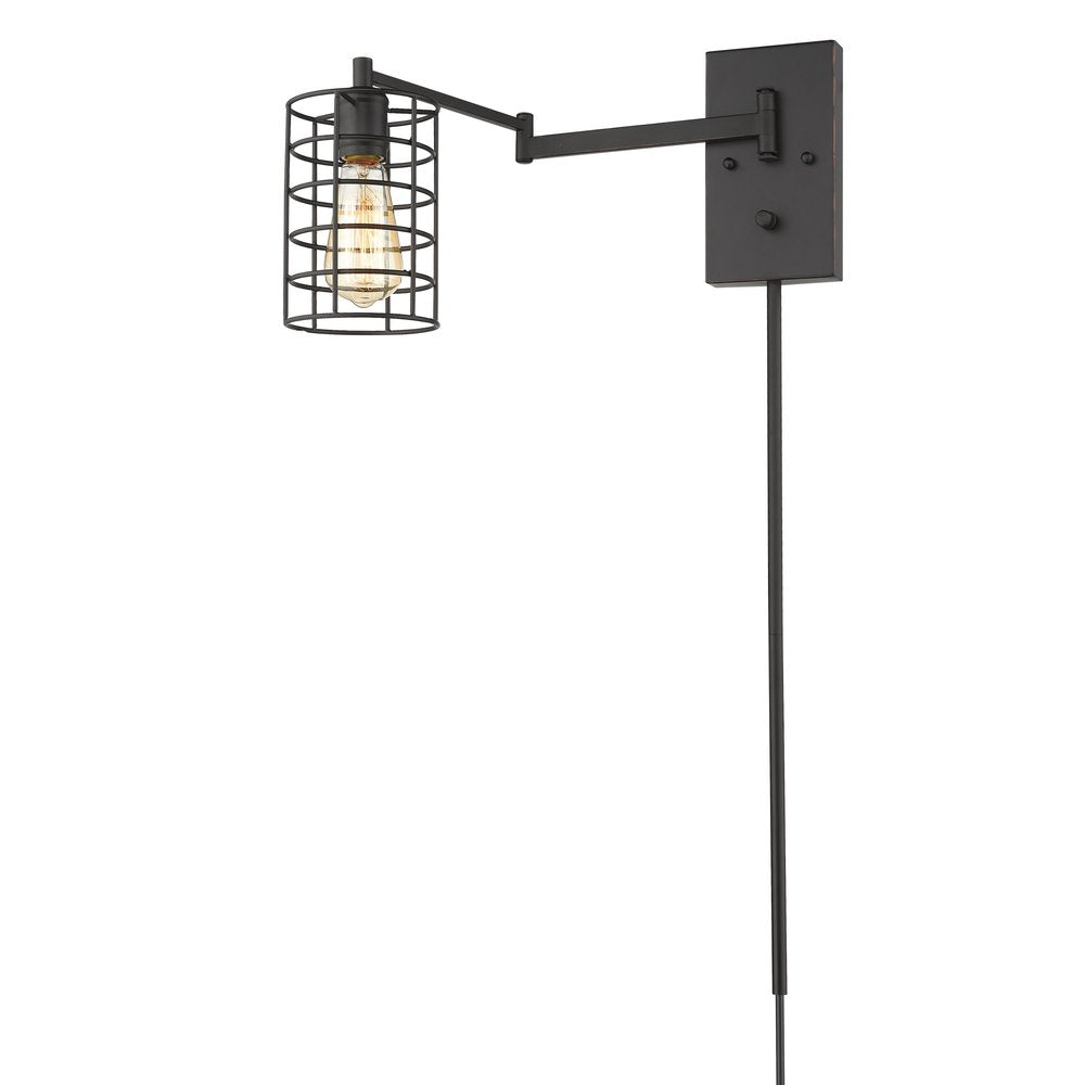 Industrial Gold Metal Wall Sconce