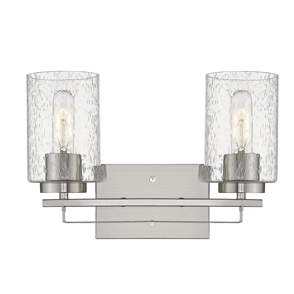 10" Silver And Clear Metal Vanity Flush Mounted Sconce
