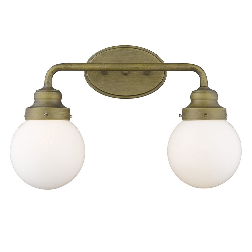 12" Brass And White Metal Vanity Flush Mounted Sconce