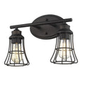 9" Bronze Metal Vanity Flush Mounted Sconce