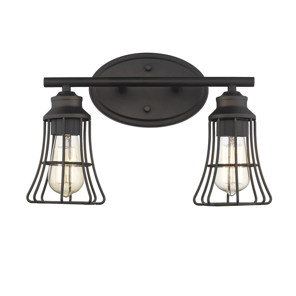 9" Bronze Metal Vanity Flush Mounted Sconce