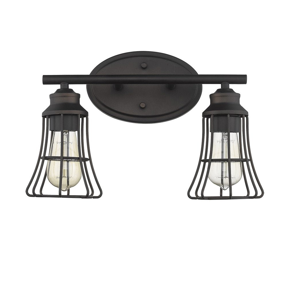 9" Bronze Metal Vanity Flush Mounted Sconce