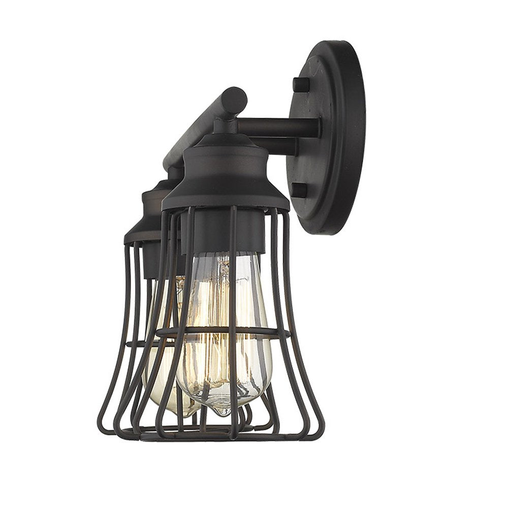 9" Bronze Metal Vanity Flush Mounted Sconce