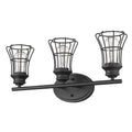 9" Black Metal Vanity Flush Mounted Sconce