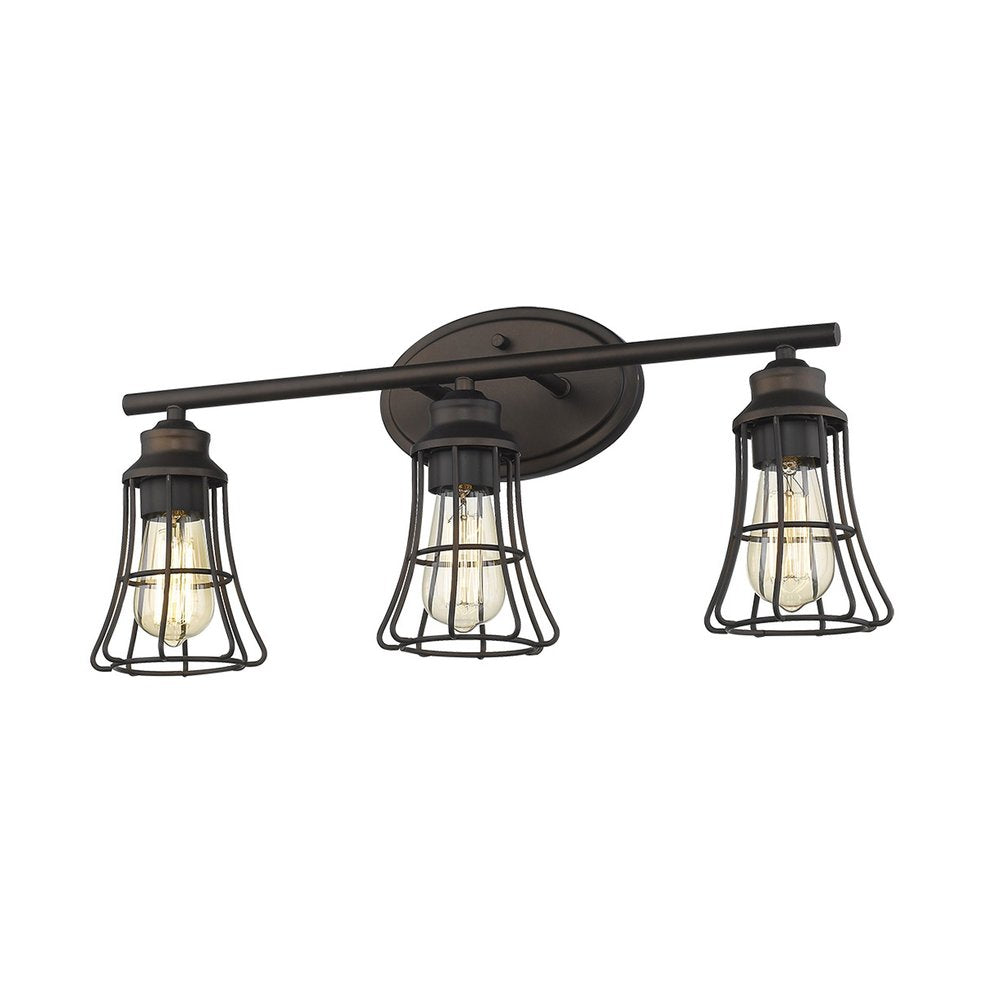 9" Bronze Metal Vanity Flush Mounted Sconce