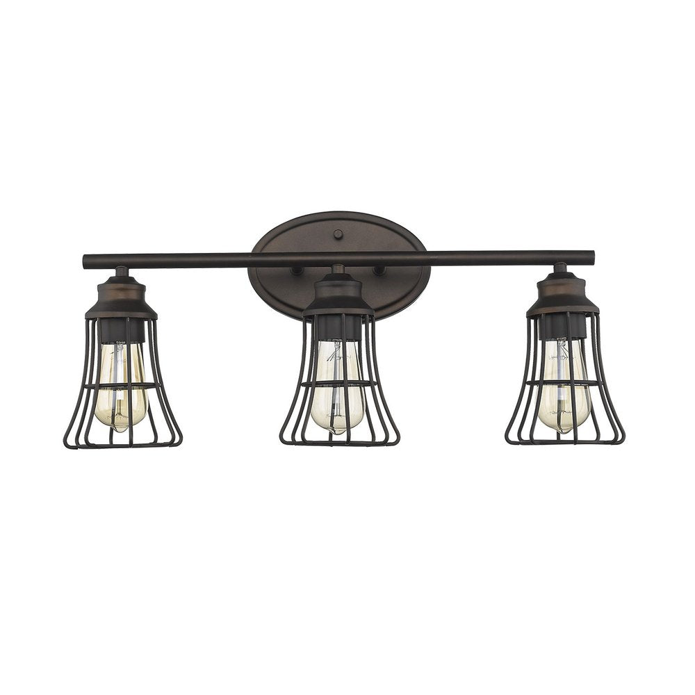 9" Bronze Metal Vanity Flush Mounted Sconce