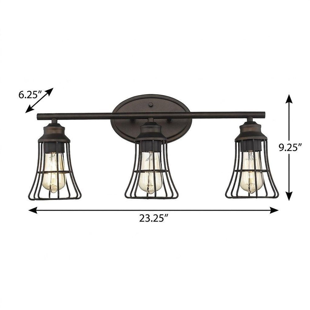 9" Bronze Metal Vanity Flush Mounted Sconce