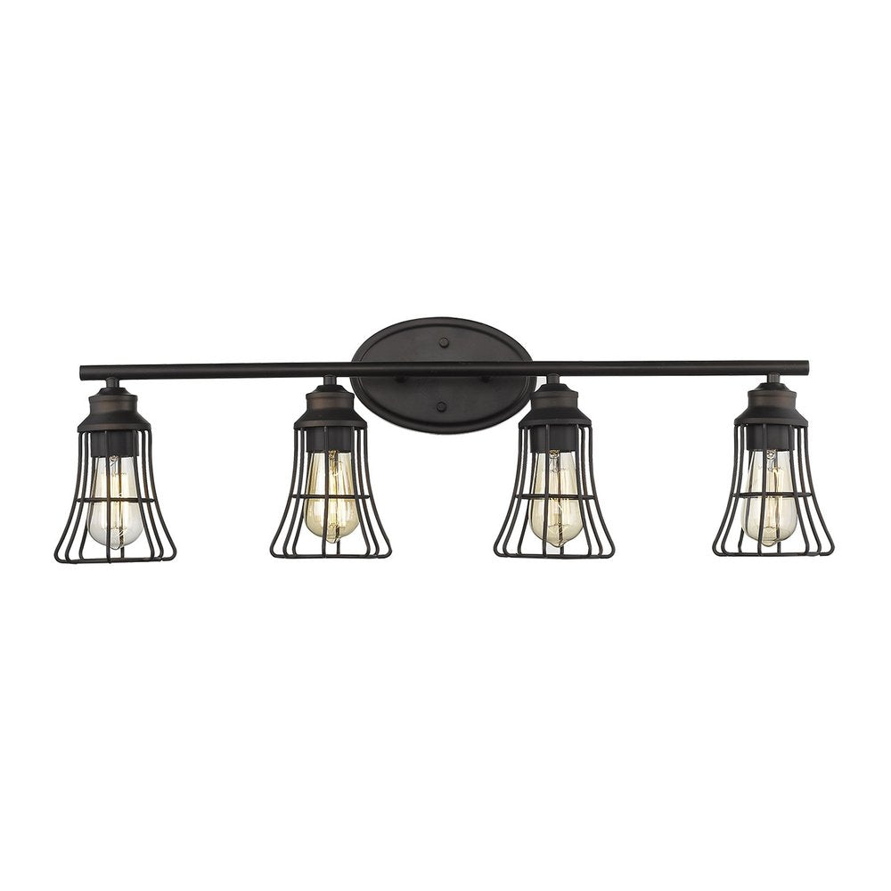 Piers 4-Light Oil-Rubbed Bronze Vanity on a white background