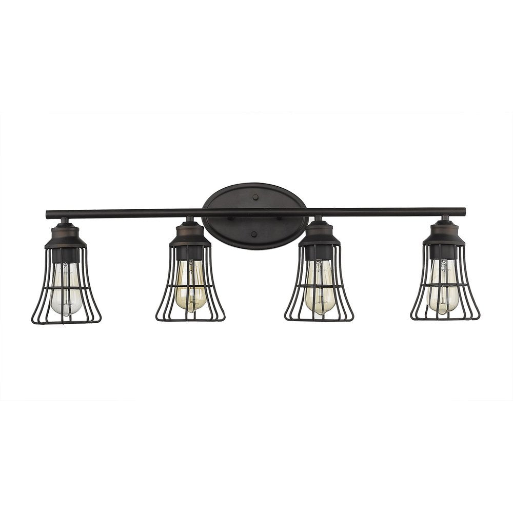 Piers 4-Light Oil-Rubbed Bronze Vanity on a white background