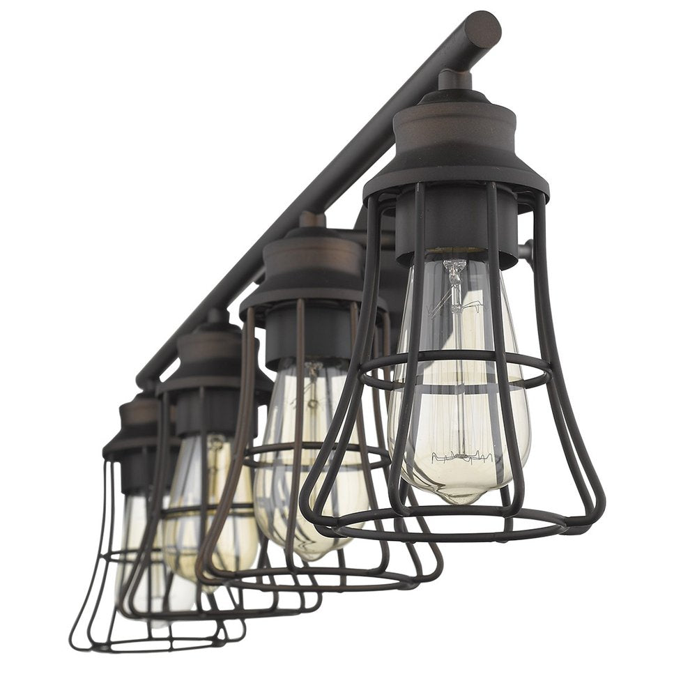 Piers 4-Light Oil-Rubbed Bronze Vanity on a white background