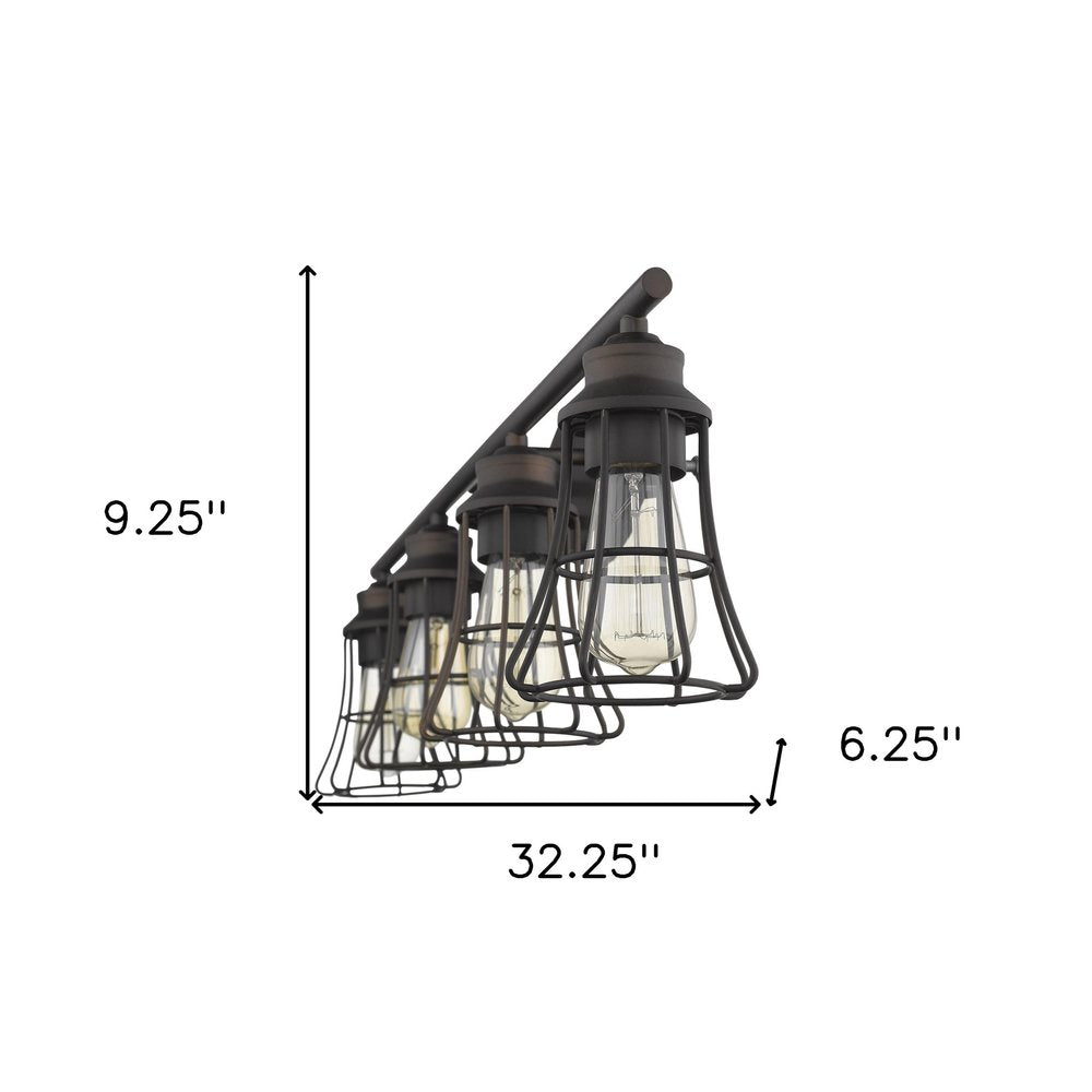 Piers 4-Light Oil-Rubbed Bronze Vanity on a white background