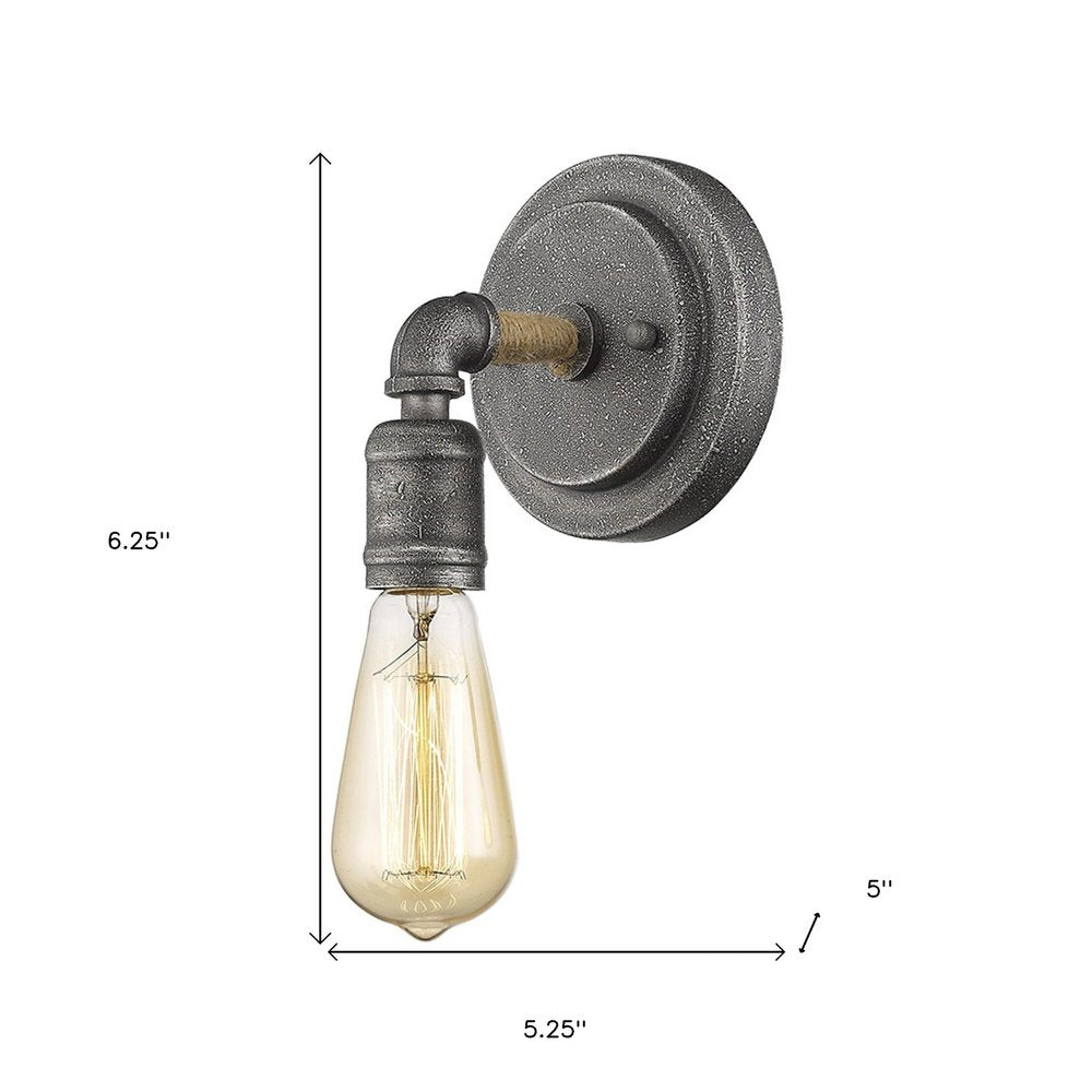 Industrial Textured Gray Wall Light on a white background