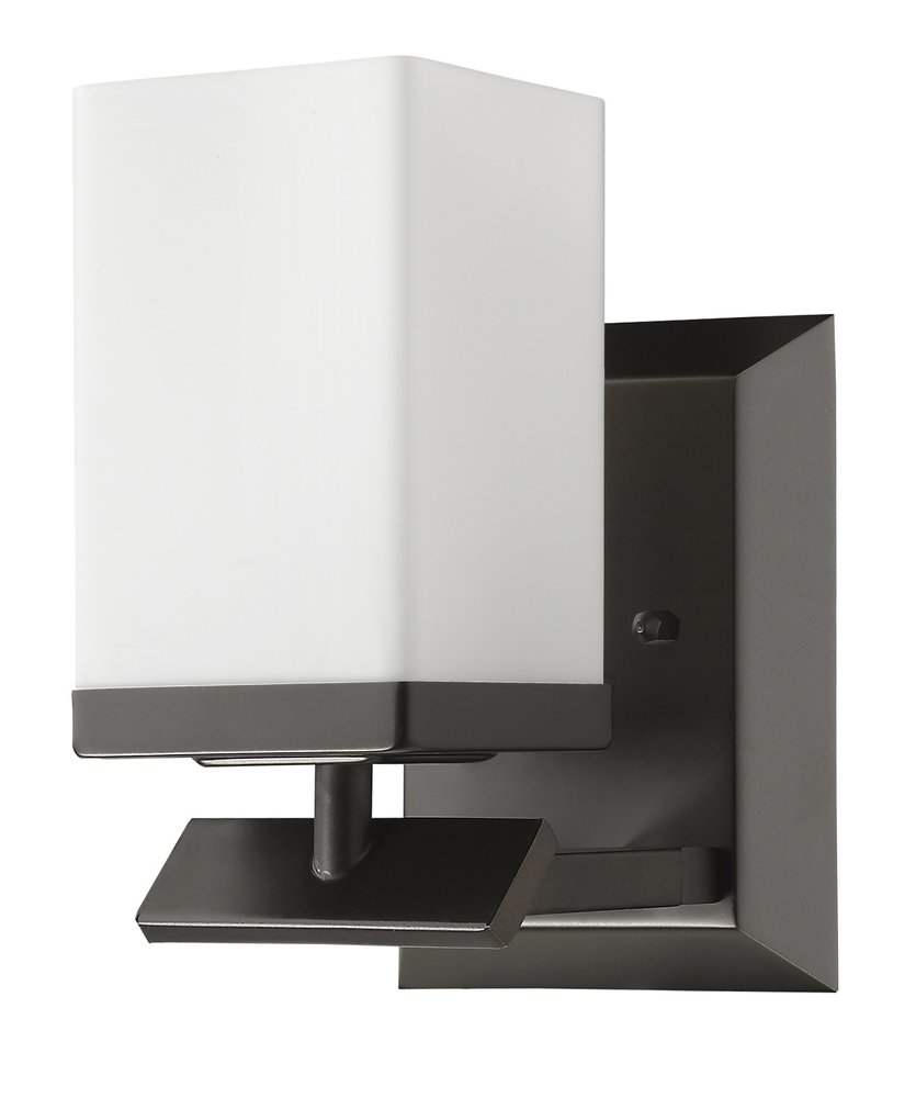 5" Black And White Metal Flush Mounted Sconce