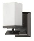 5" Black And White Metal Flush Mounted Sconce