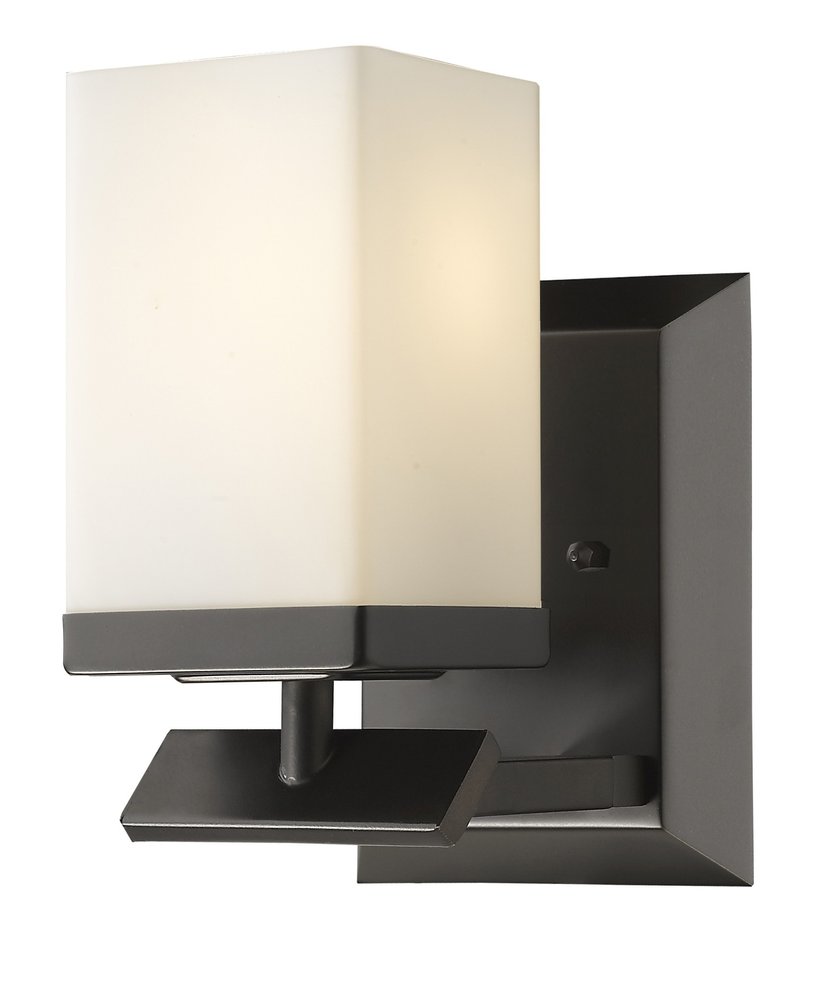 5" Black And White Metal Flush Mounted Sconce