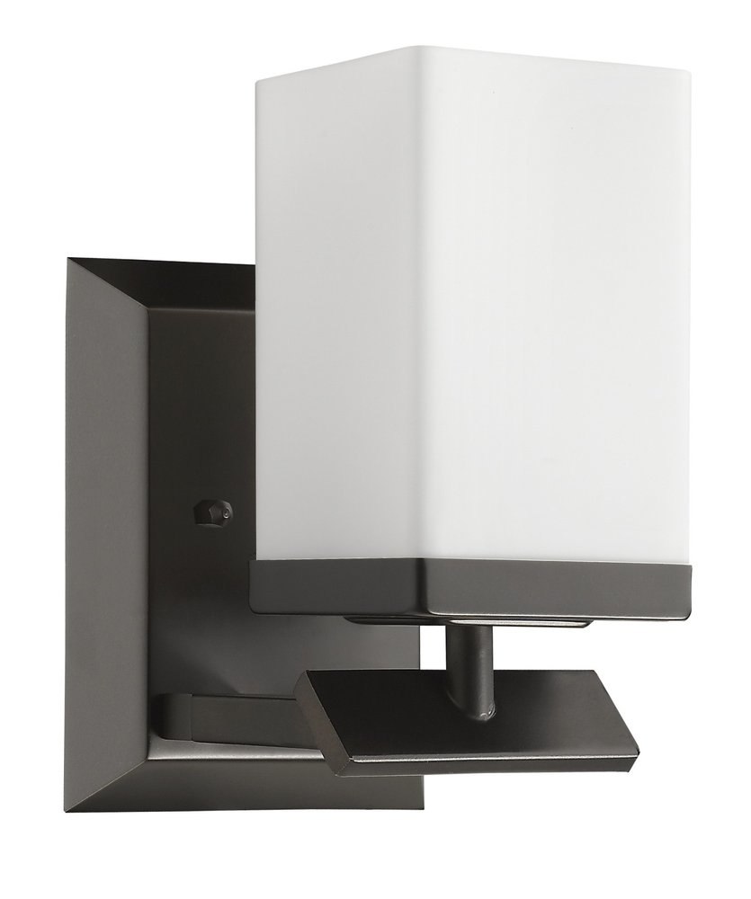 5" Black And White Metal Flush Mounted Sconce