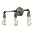 2" Black Metal Vanity Flush Mounted Sconce