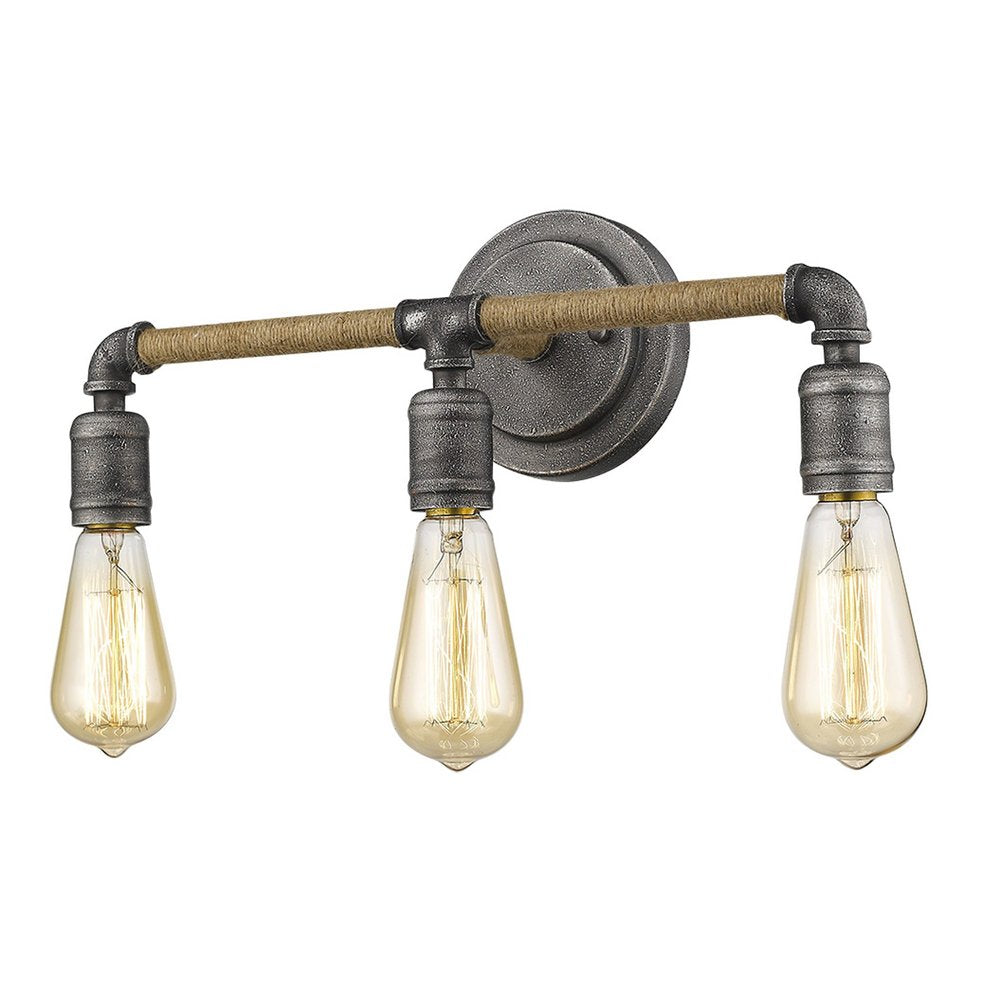 2" Black Metal Vanity Flush Mounted Sconce