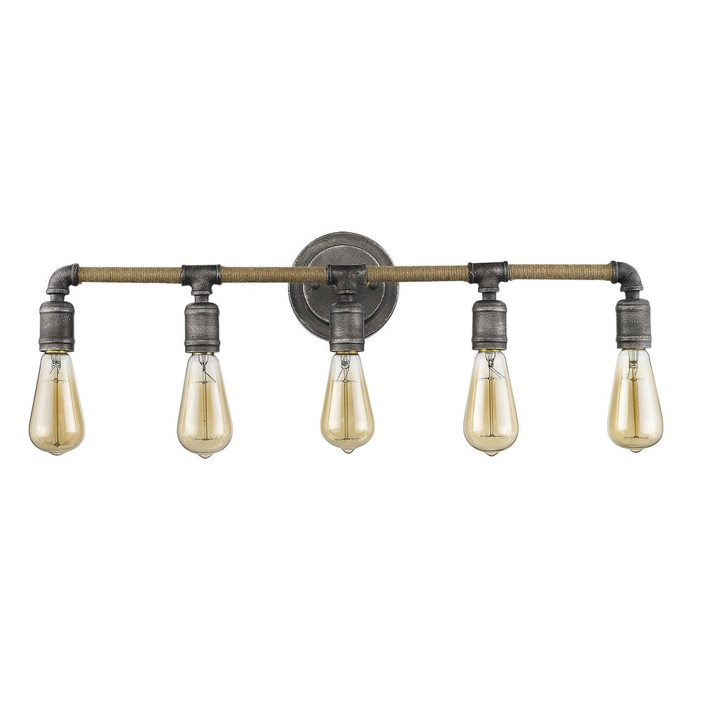 6" Black Metal Vanity Flush Mounted Sconce