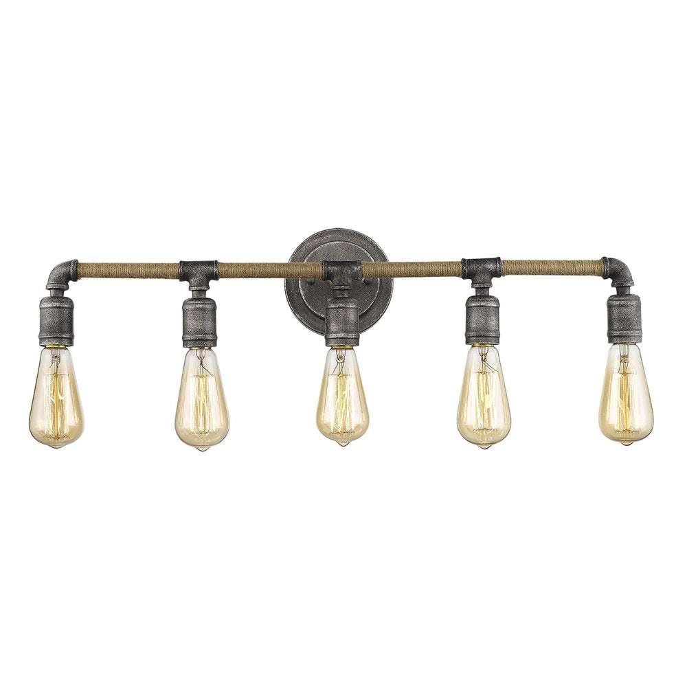 6" Black Metal Vanity Flush Mounted Sconce