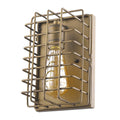 Light Gold Cage Wall Sconce on a white background